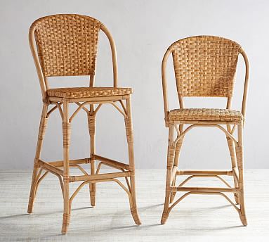 Parisian Woven Bar & Counter Stool | Pottery Barn (US)