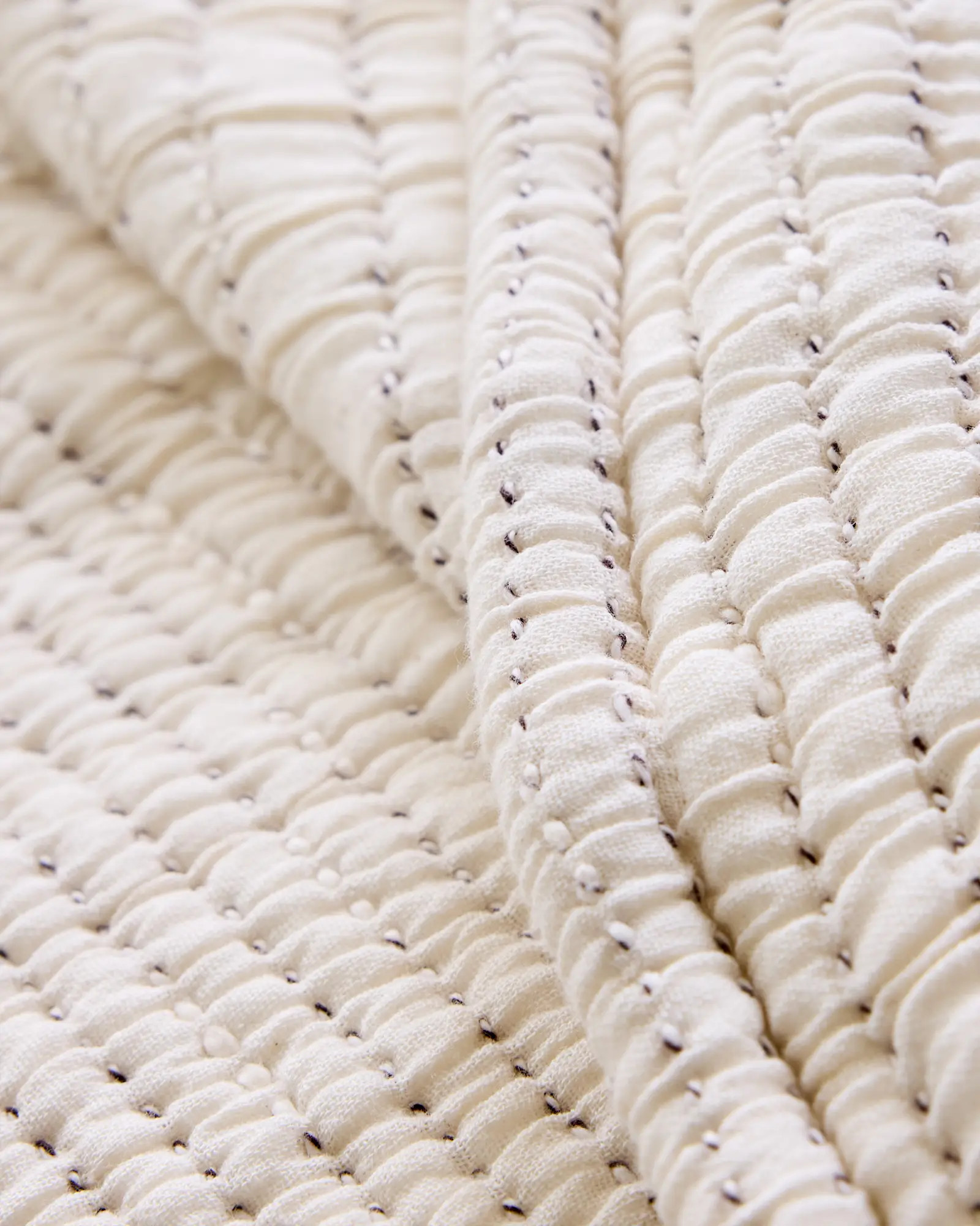 Organic Cotton Channel Stitch Coverlet in Undyed | Quince