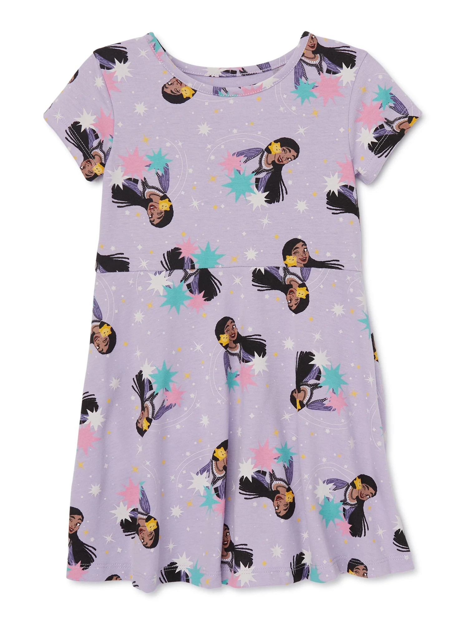Wish Toddler Girl Print Skater Dress, Sizes 12M-5T | Walmart (US)