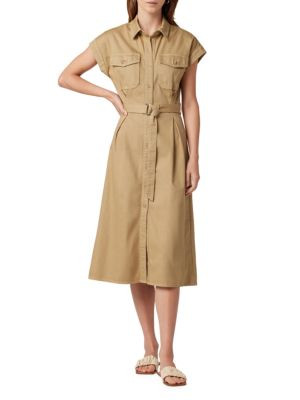 The Pleated Safari Midi-Dress | Saks Fifth Avenue OFF 5TH