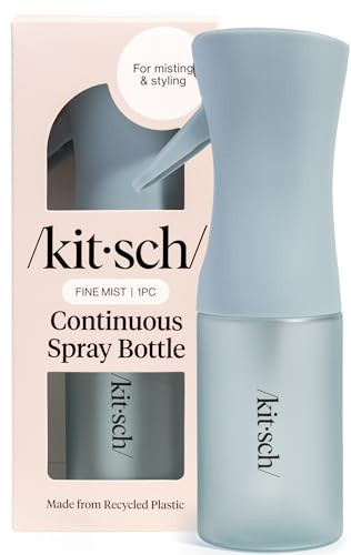 Kitsch Continuous Spray Bottle for Hair – Fine Mist Water Mister & Water Spray Bottle – Recycled Hair Spray Bottle – Spray Bottles for Cleaning, Styling, Plants & More – Haze Blue, 150ml | Amazon (US)