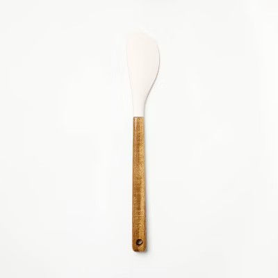 Acacia Wood/Silicone Spatula Cream - Figmint™ | Target