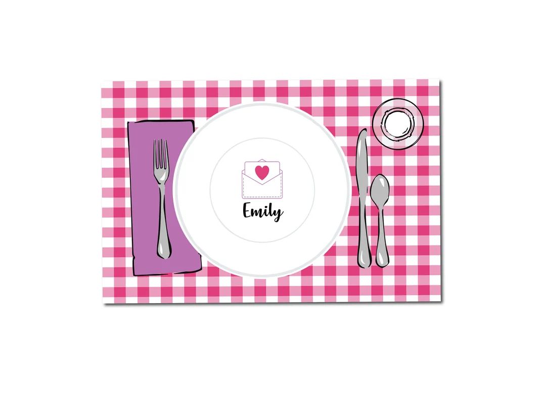 Valentines Gift Idea for Kids Valentines Placemats - Etsy | Etsy (US)