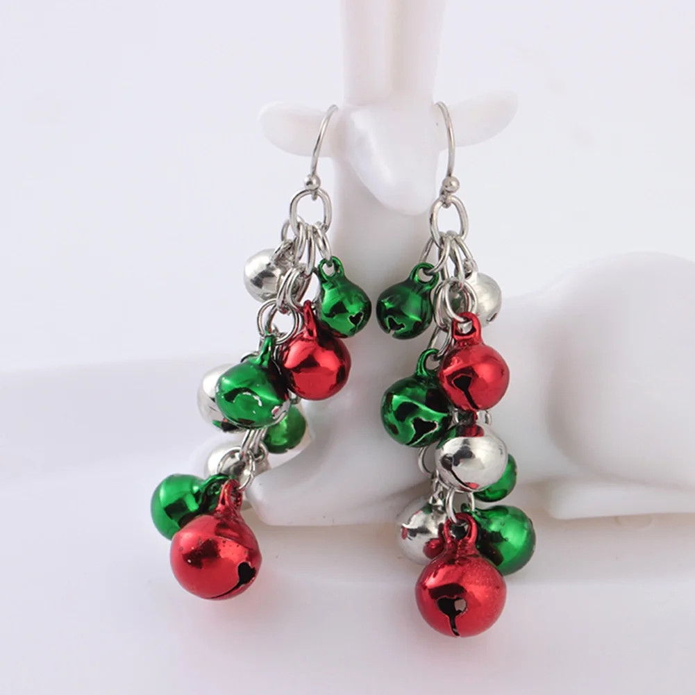 Besufy Women Earrings Party Jewelry Decor Merry Christmas Jingle Bell Long Dangle Hook Earrings | Walmart (US)