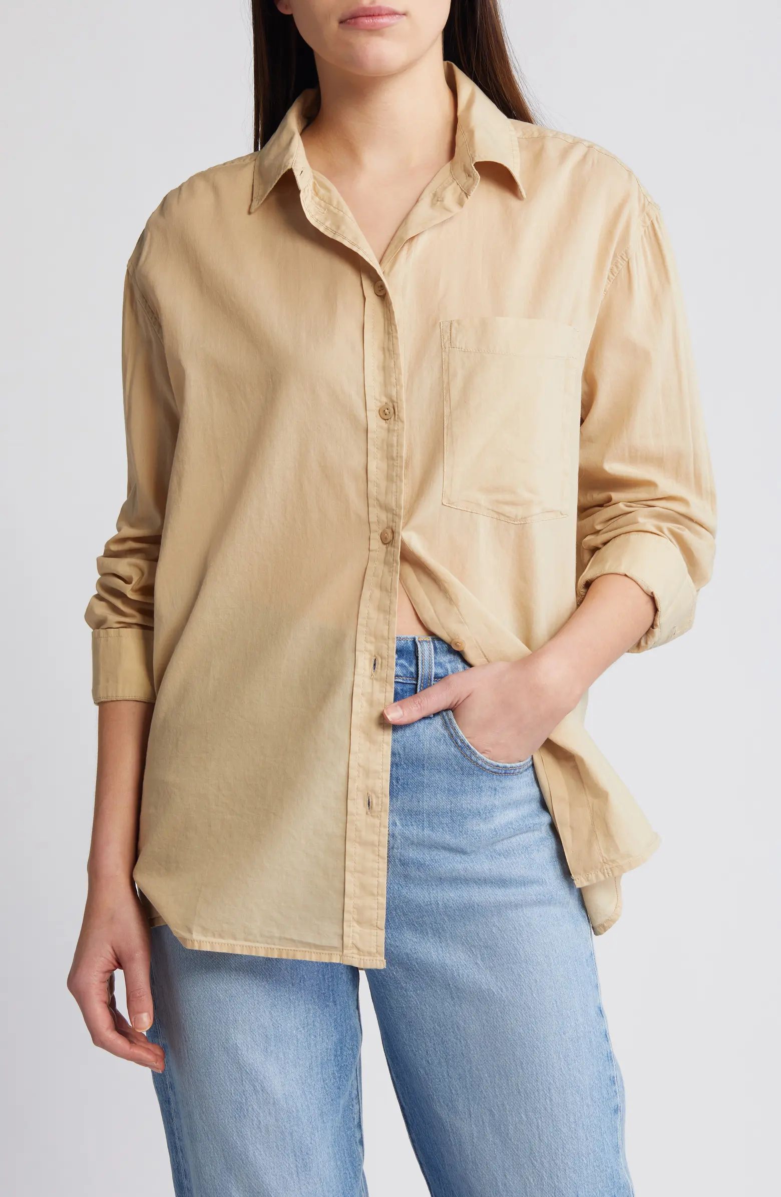 Treasure & Bond Cotton Voile Button-Up Shirt | Nordstrom | Nordstrom