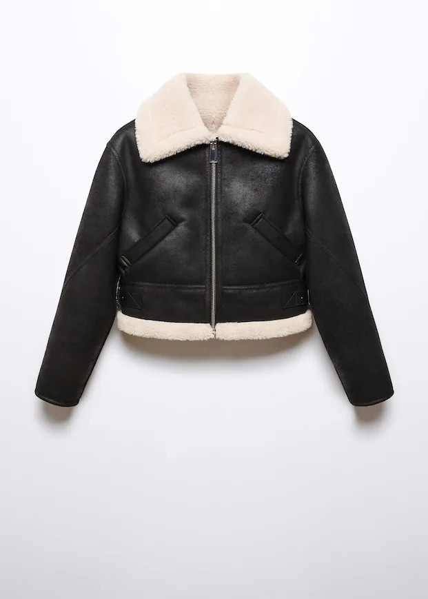 Wendbare jacke mit leder-effekt -  Damen | Mango Deutschland | MANGO (DE)