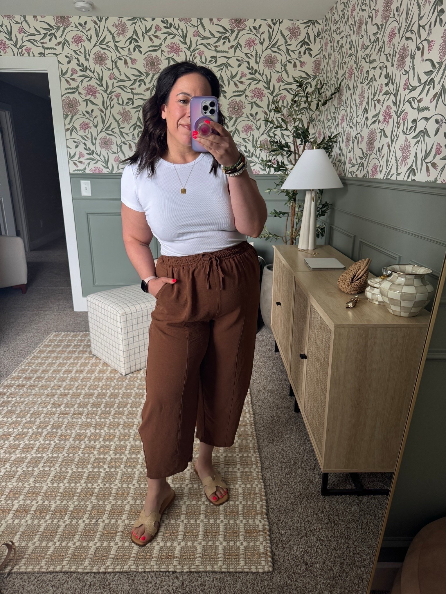 Midsize ootd from Amazon! Perfect mom errand car drop off outfit 🤎 wearing size xl in bottoms and large in white shirt! 

Midsize fashion, travel outfit idea, on the go outfit, fall fashion, fall outfit idea, fall pants, running errands outfit idea 

#LTKFindsUnder50 #LTKMidsize #LTKStyleTip