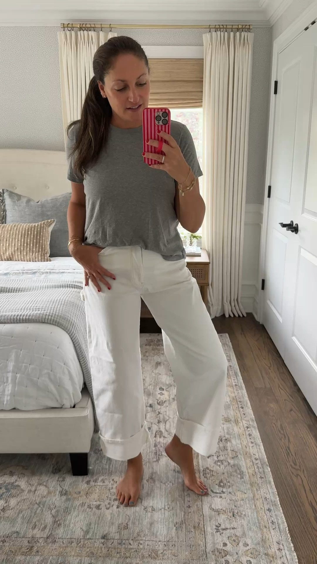 Love these white slim barrel jeans from Pilcro and @Anthropologie! They’re currently on sale so I had to throw them on quickly to show you — 10/10, I’ll be wearing them all fall long!

#LTKSaleAlert #LTKvlog #LTKootd