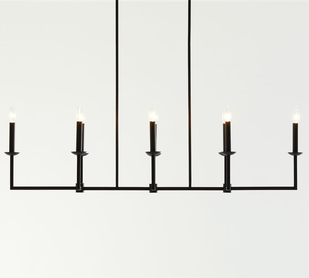 Remington Iron Linear Chandelier | Pottery Barn (US)