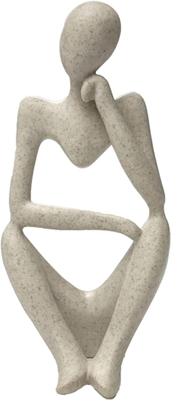 prosfalt Sandstone Resin Thinker Style Abstract Sculpture Statue Collectible Figurines Home Offic... | Amazon (US)