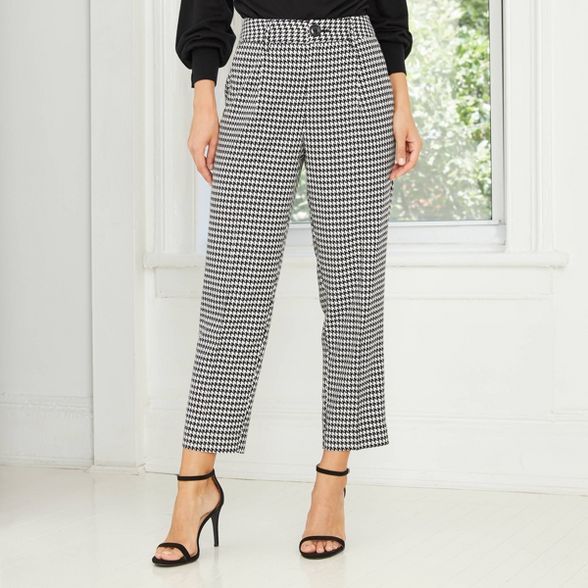 Women's High-Rise Wide Leg Waistband Trousers - Who What Wear™  Black | Target