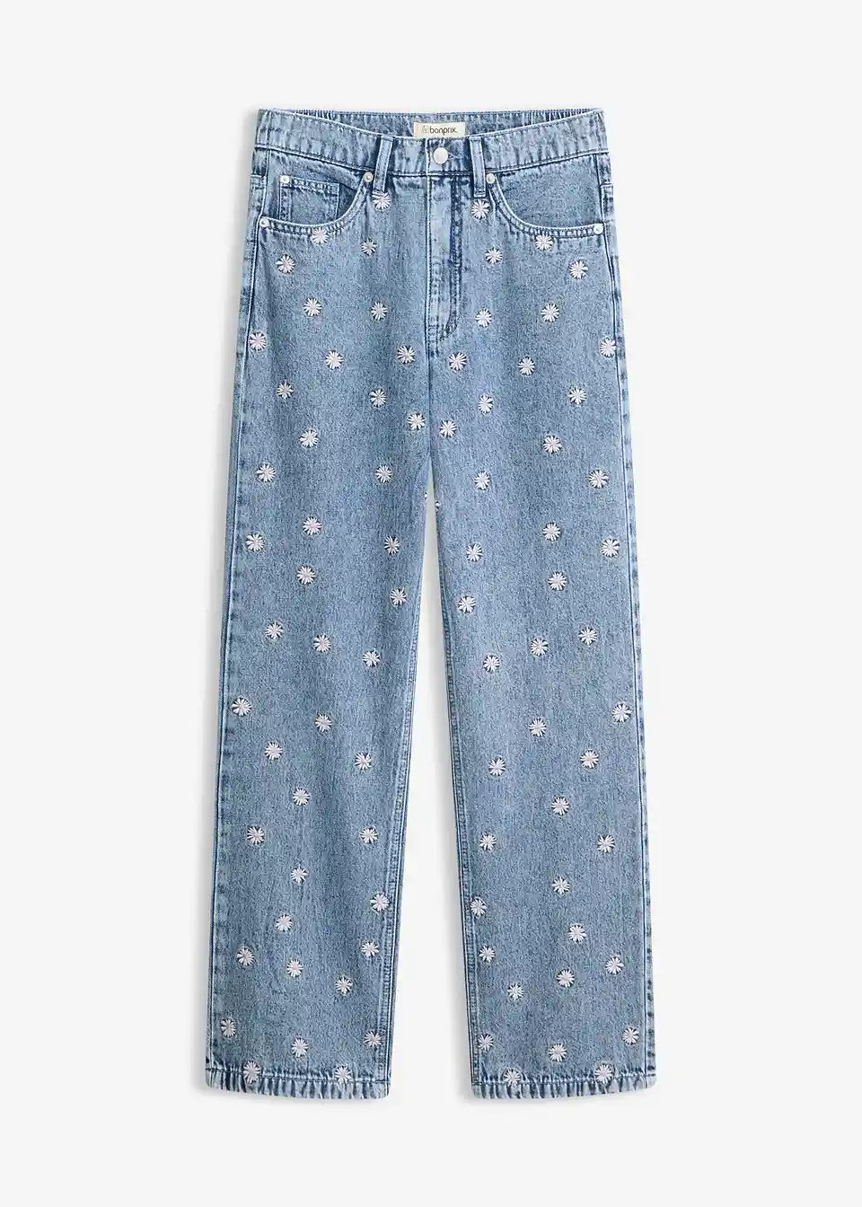 Straight-Jeans High Waist, Baumwolle | Bonprix DE