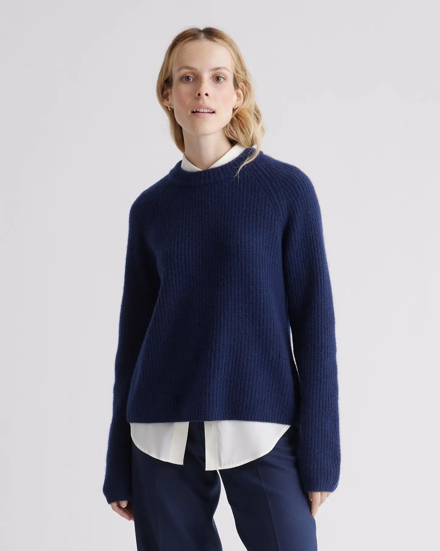 Mongolian Cashmere Fisherman Crewneck Sweater | Quince