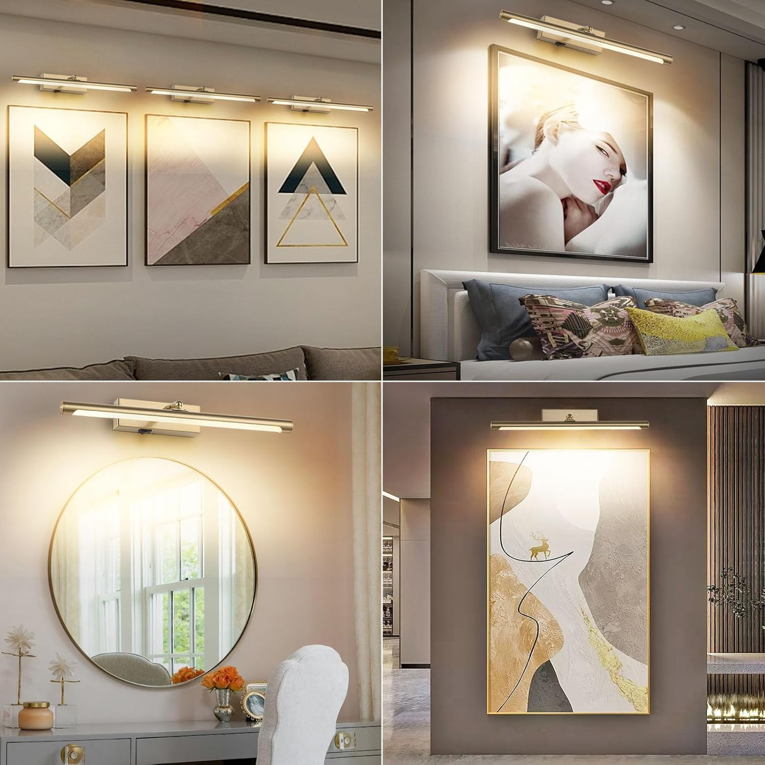 Picture Lights Battery Operated with Remote, Rechargeable Picture Lights for Wall Brightness Dimm... | Amazon (US)