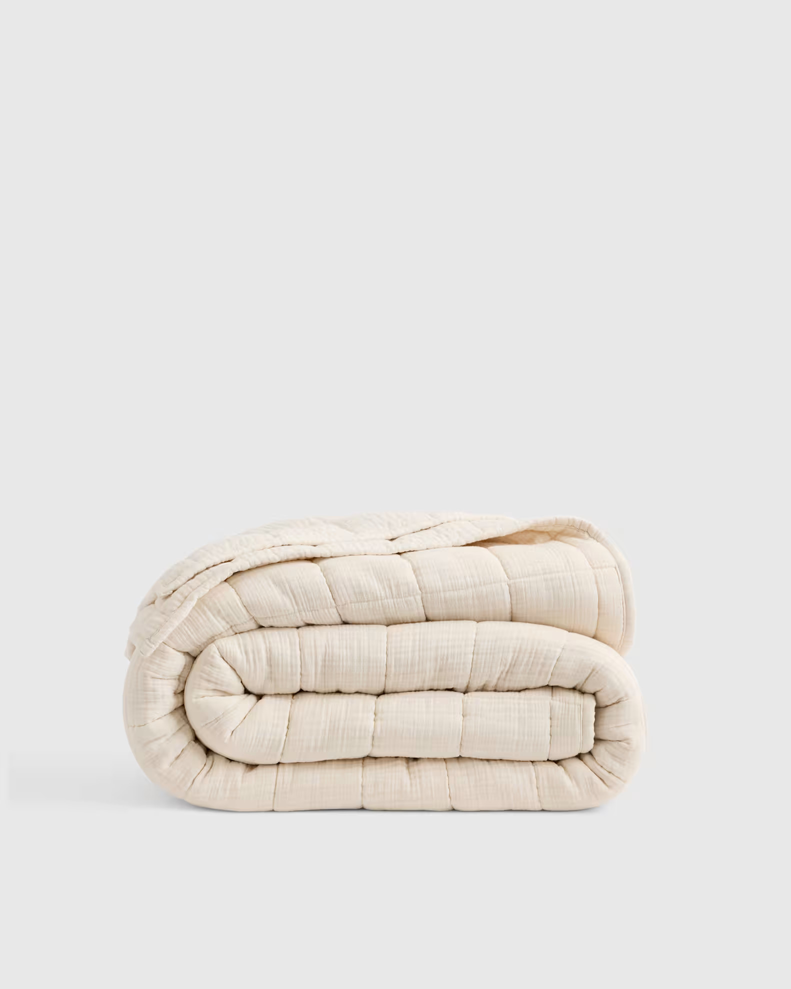 Organic Airy Gauze Box Quilt in Undyed | Quince