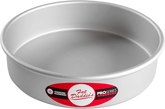 Fat Daddio's Round Cake Pan, 8 x 2 Inch, Silver | Amazon (US)