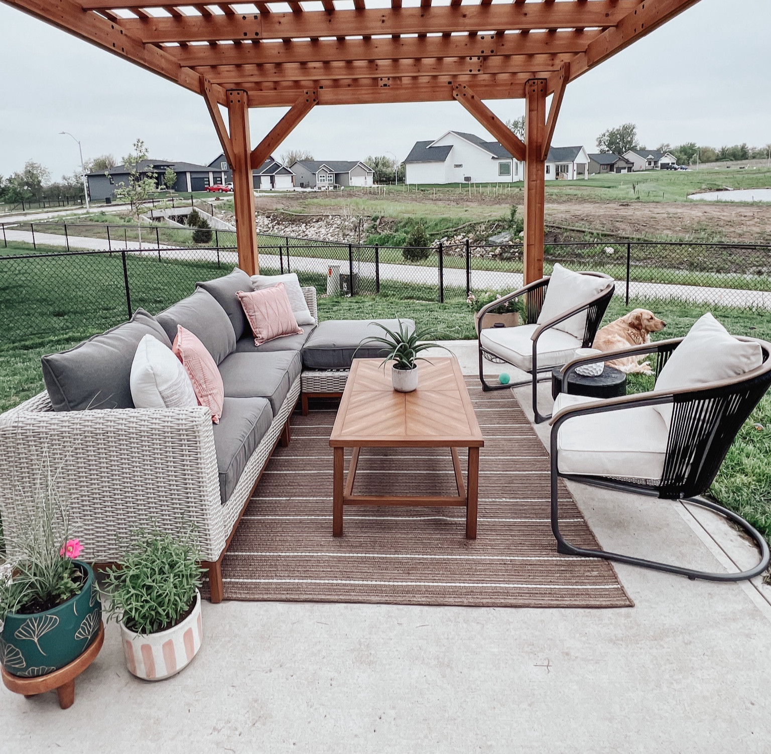 Outdoor patio set up. Spring patio. Outdoor space. Lowe’s home and garden. Patio furniture.

#LTKHome #LTKSeasonal