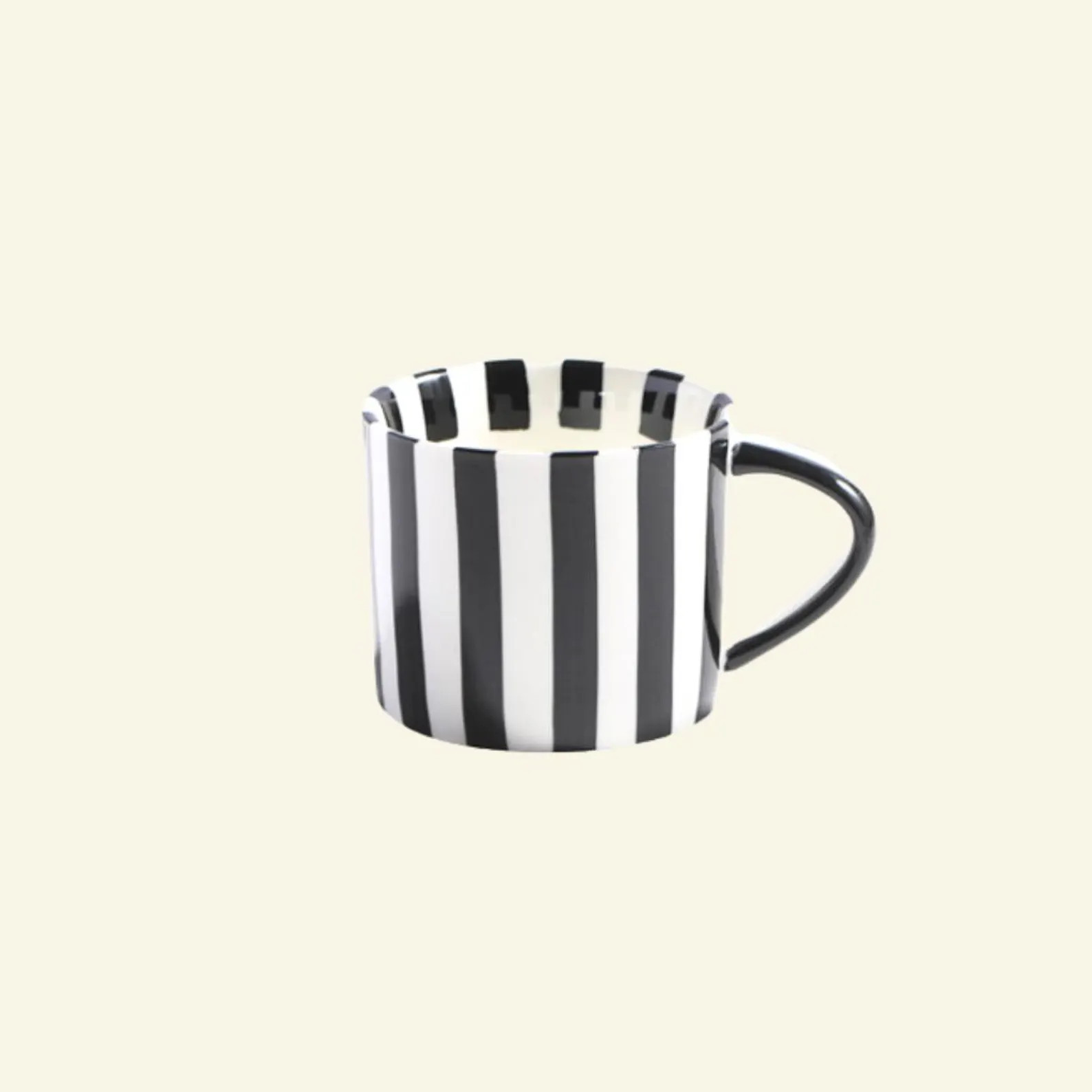 Handmade Striped Ceramic Mug: Artisan Coffee & Tea Cup - Etsy | Etsy (US)