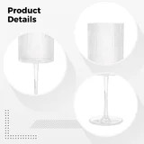 6Pcs Ribbed Glass Wine Glasses,10.8 oz Vintage Style with Wide Mouth and Tall Stem, for Party, We... | Walmart (US)