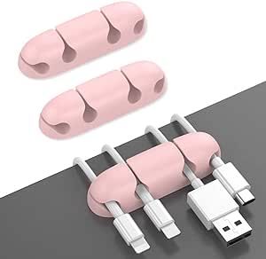 AhaStyle 3 Pack Cord Holders for Desk, Strong Adhesive Cord Keeper Cable Clips Organnizer for Org... | Amazon (US)