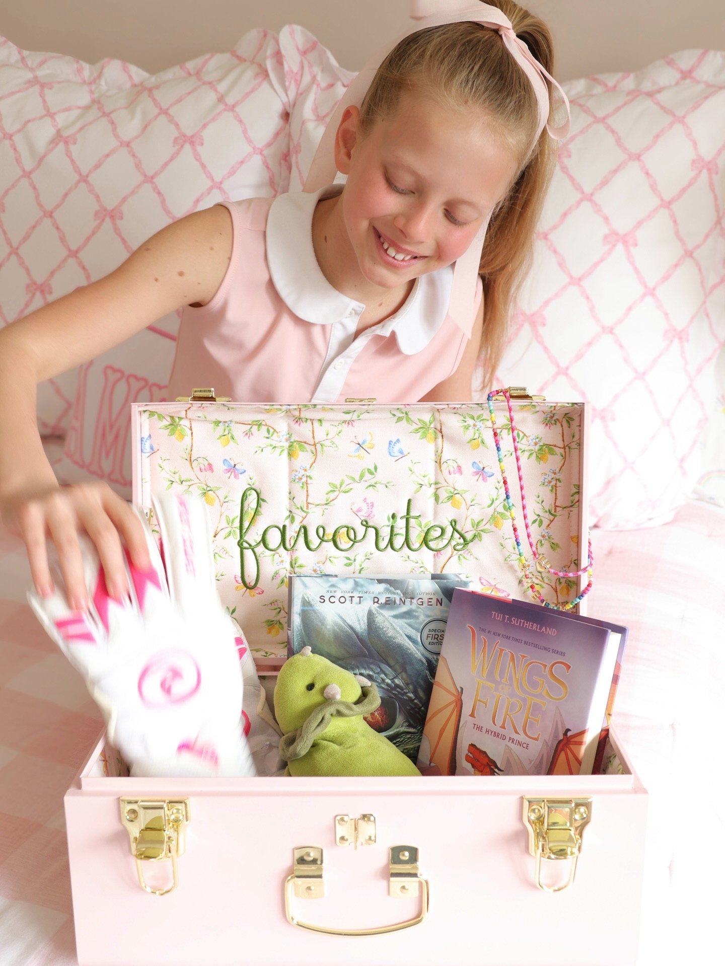 One of the most common things I hear from other moms and experience myself in motherhood is that it passes by all too quickly. If only we could freeze time and savor each fleeting phase a little bit more! What a treasure it is to have our newest @petitekeep trunk to do just the thing, but in a tangible way 🥹🤍
Amelia’s most favorite things right now have a space to call home, and I love that I have a way to slow things down and take a peek inside her little brain. What she deems her “favorites” will change or evolve over time, and so might the contents of her trunk. What a treat to be able to periodically snap a picture to look back on down the road! Who knows, maybe it will still be filled with dragons and dinosaurs (as it always has IYKYK) 🐉 🦖 🦕 💕

Keepsake Trunk Details:
•Pink Mini Trunk
•Fabric - Sylvia’s Summer
•Font - Miramar
•Thread Color - Hunter Green


#LTKBaby #LTKKids