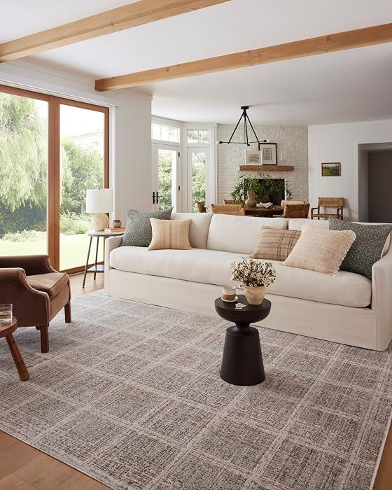 Loloi Angela Rose Ember Collection EMB-10 Fog/Dove 7'-10" x 10' Area Rug | Amazon (US)