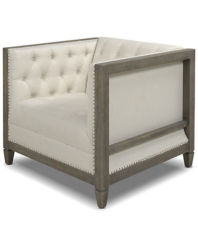 Sylvan Farmhouse Oak Tuxedo Armchair | Ruelala