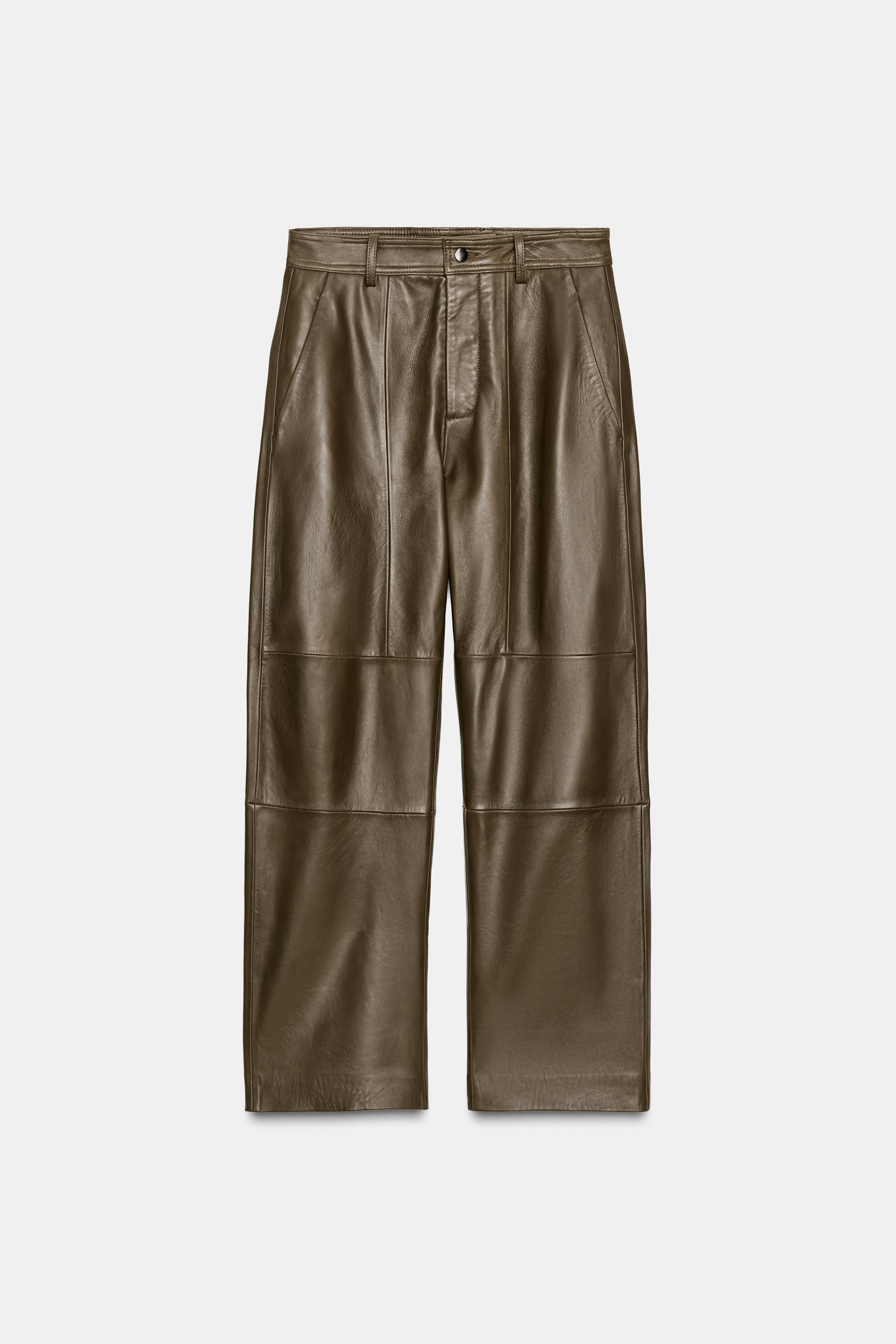 STRAIGHT LEATHER PANTS ZW COLLECTION LIMITED EDITION | Zara US