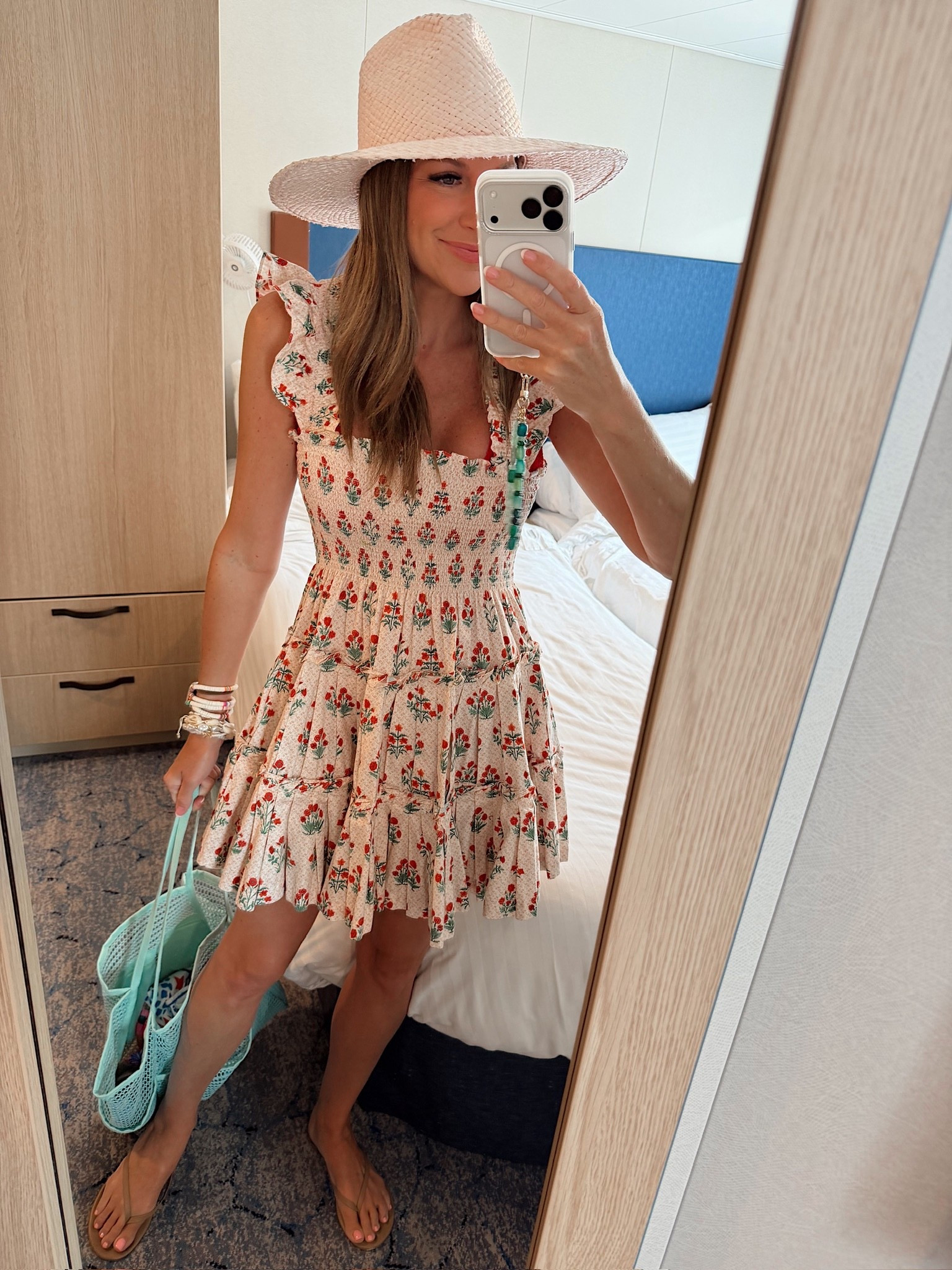 Today’s resort  ootd! In a small mini nap dress, hat, sandals, tote and accessories- fits tts.

#LTKgrwm #LTKootd #LTKTravel