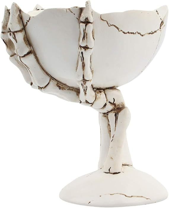 TOYANDONA Halloween Skeleton Candy Bowls Halloween Skull Bowl Resin Skeleton Hand Candy Dish- Bow... | Amazon (US)