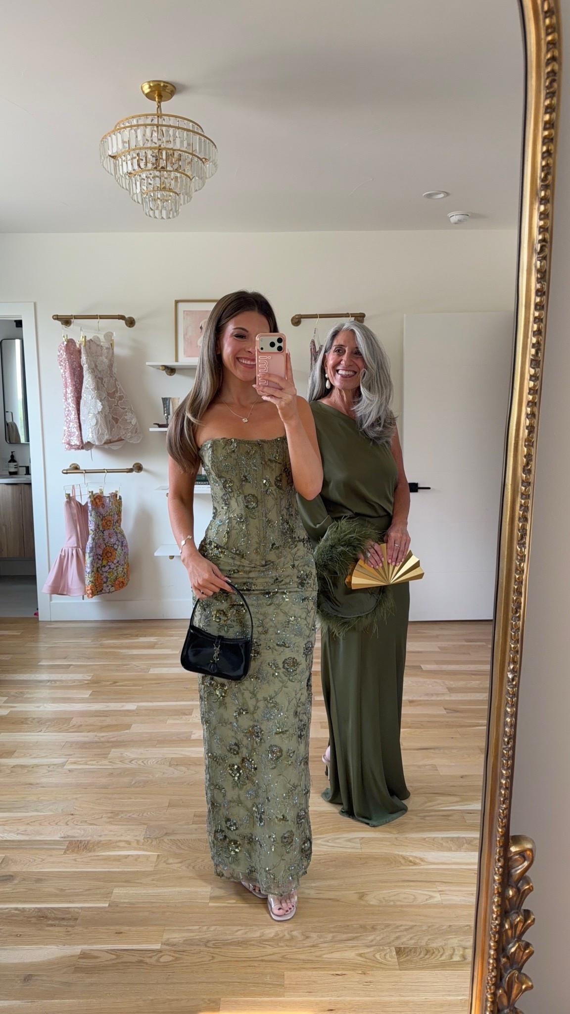 sage green strapless floral beaded embroidery gown, olive green one-shoulder satin gown with feathered trim  mom and me fall wedding guest dresses ✨

I’m 5’4” and wearing my usual size small/2 

mom is 5’4 and wearing a medium/6 

electric picks: emerson20

fall wedding guest dresses, wedding guest dresses, cocktail dresses, semi-formal dresses, black tie wedding guest dresses, destination wedding guest dresses, garden party dresses, wedding guest outfit ideas, mom & me outfits, mom & me dresses, matching outfits, mother daughter outfits, family photo outfits, wedding guest dresses, mother of the bride, mother of the groom, wedding guest outfit ideas

#LTKootd #LTKWedding #LTKSeasonal
