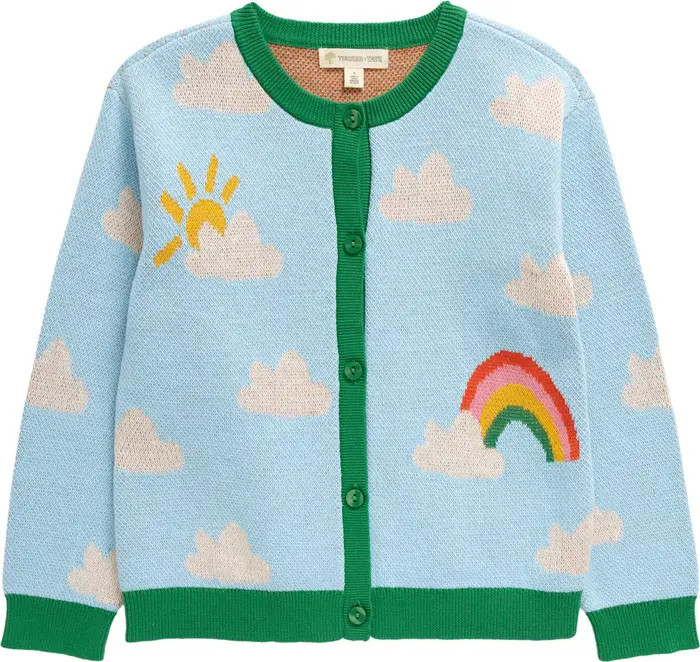 Tucker + Tate Kids' Rainbow Cotton Jacquard Cardigan | Nordstrom | Nordstrom