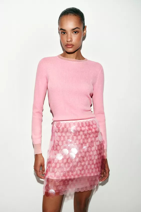 SEQUIN MINI SKIRT | Zara US