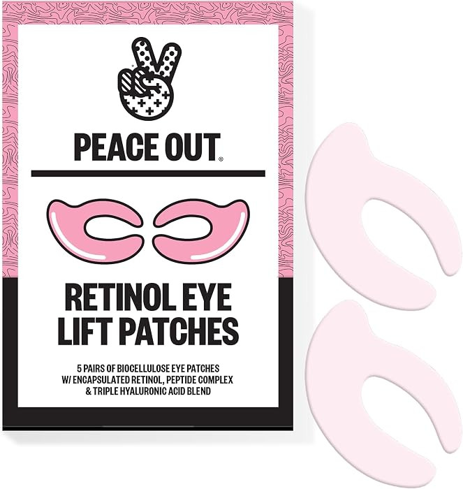 PEACE OUT Retinol Eye Lift Patches with Peptides (5 Pairs) | Amazon (US)