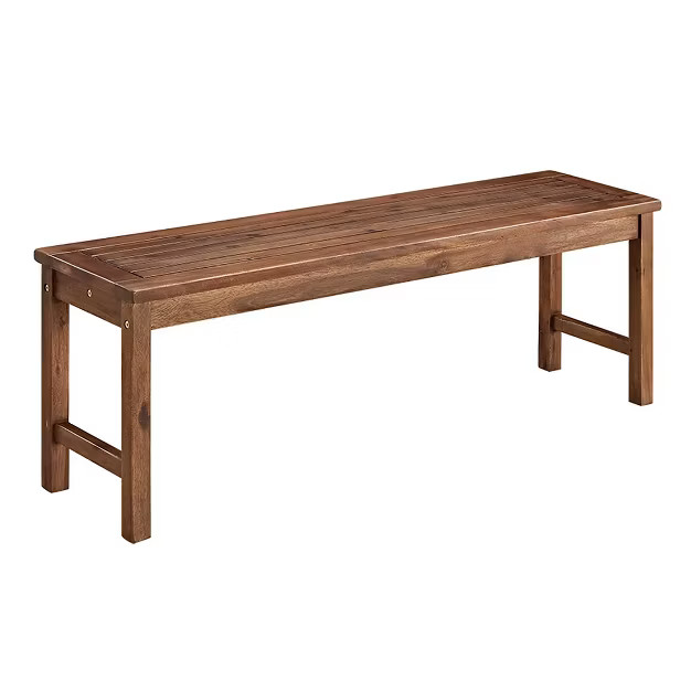 Ravenscroft Modern Boho Acacia Wood Slat Top Outdoor Dining Bench - Saracina Home | Target