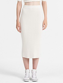 wool cotton tube skirt | Calvin Klein | Calvin Klein