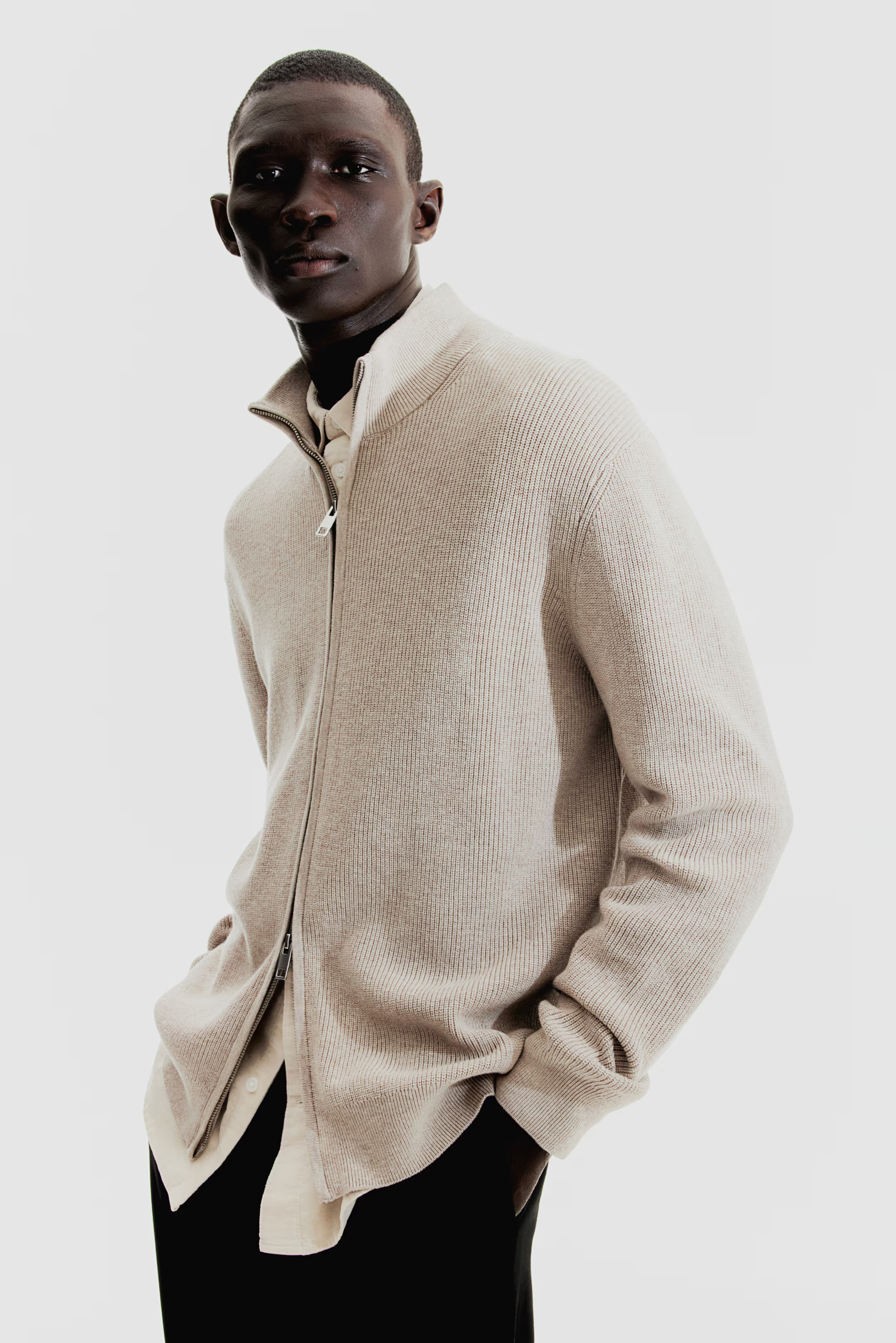 Regular Fit Zip-through cardigan | H&M (UK, MY, IN, SG, PH, TW, HK)