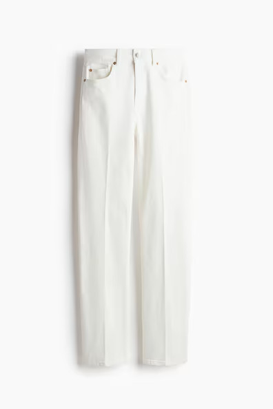 H & M - Straight High Jeans - White | H&M (US + CA)