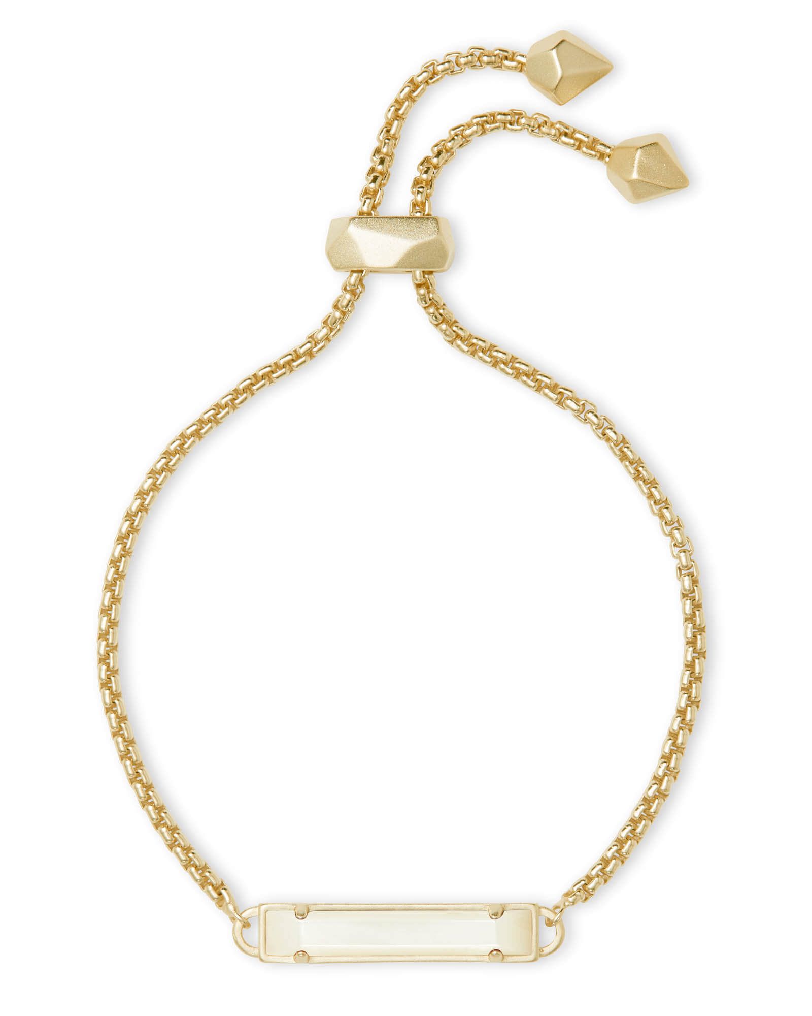 Stan Gold Adjustable Chain Bracelet in White Pearl | Kendra Scott