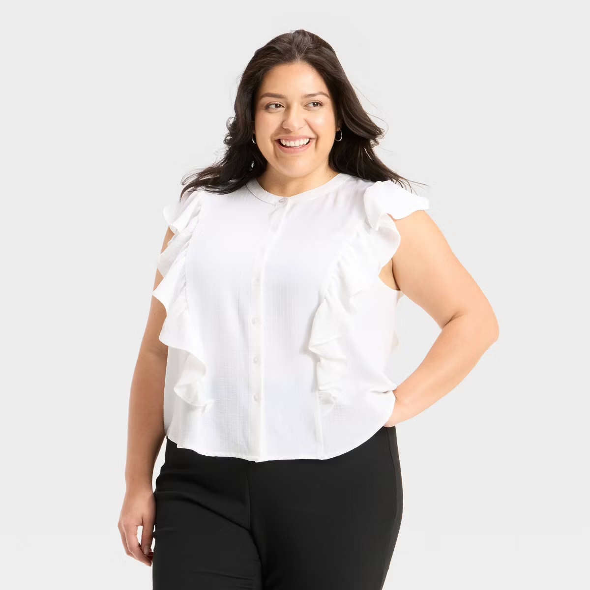 Women's Ruffle Sleeveless Blouse - A New Day™ | Target