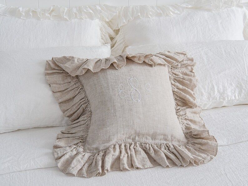 Monogram pillow case. Decorative pillows personalized | Etsy | Etsy (US)