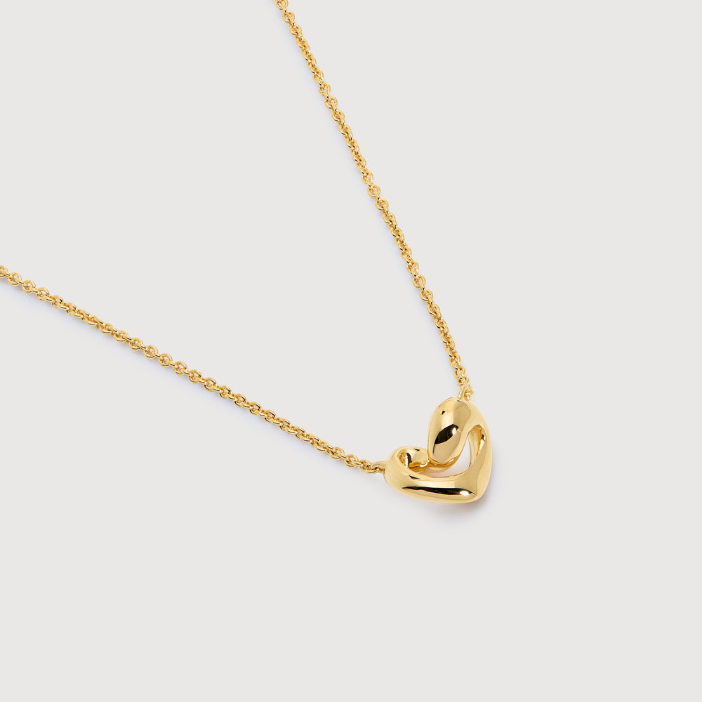 Gold Infinity Heart Small Chain Necklace | Monica Vinader (US)