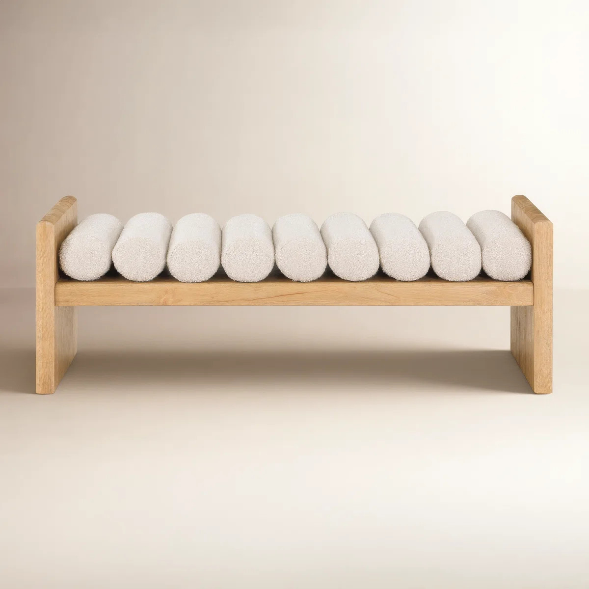 Reeves Boucle Wood Bench | Wayfair North America