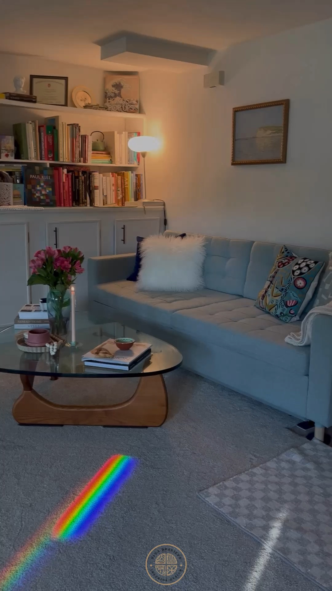 Late Summer night living room vibe! I love my Mid-century Modern Noguchi-style coffee table—such an iconic design! Vintage IKEA table lamp and sage green sofa. #livingroom #coffeetable #midcenturymodern

#LTKStyleTip #LTKHome #LTKVideo