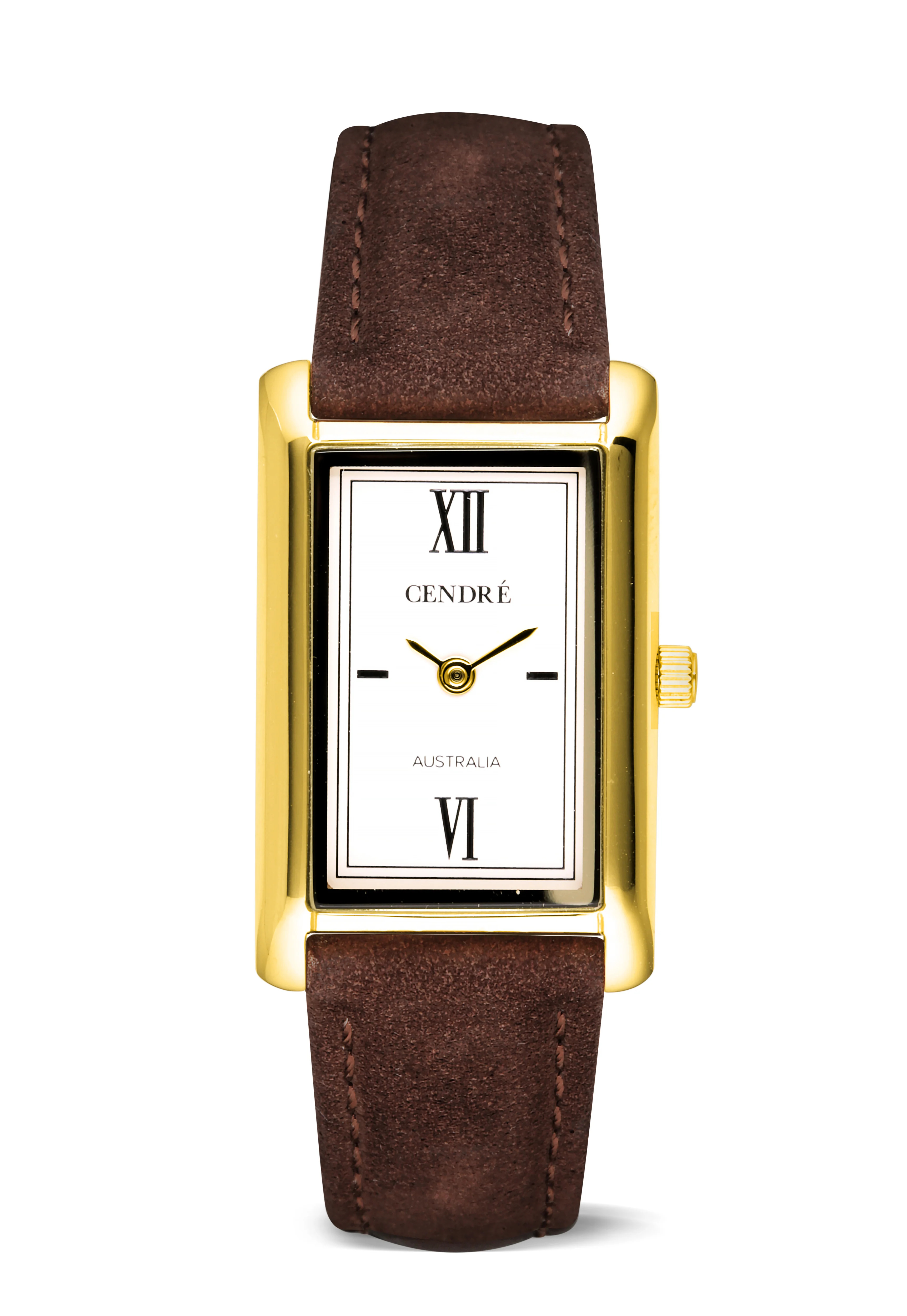 Kelly Watch | White | Chocolate Suede | Cendre
