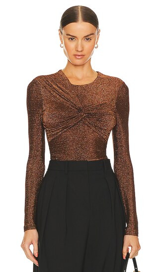 Kyla Top in Bronze | Revolve Clothing (Global)