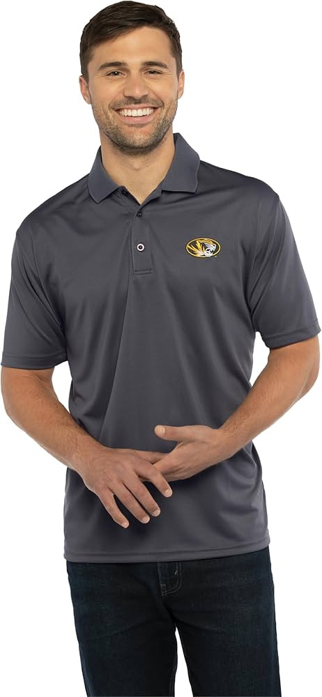 Vantage Apparel NCAA Mens Men's Dark Gray Collegiate Premium Moisture Wicking Icon Polo | Amazon (US)