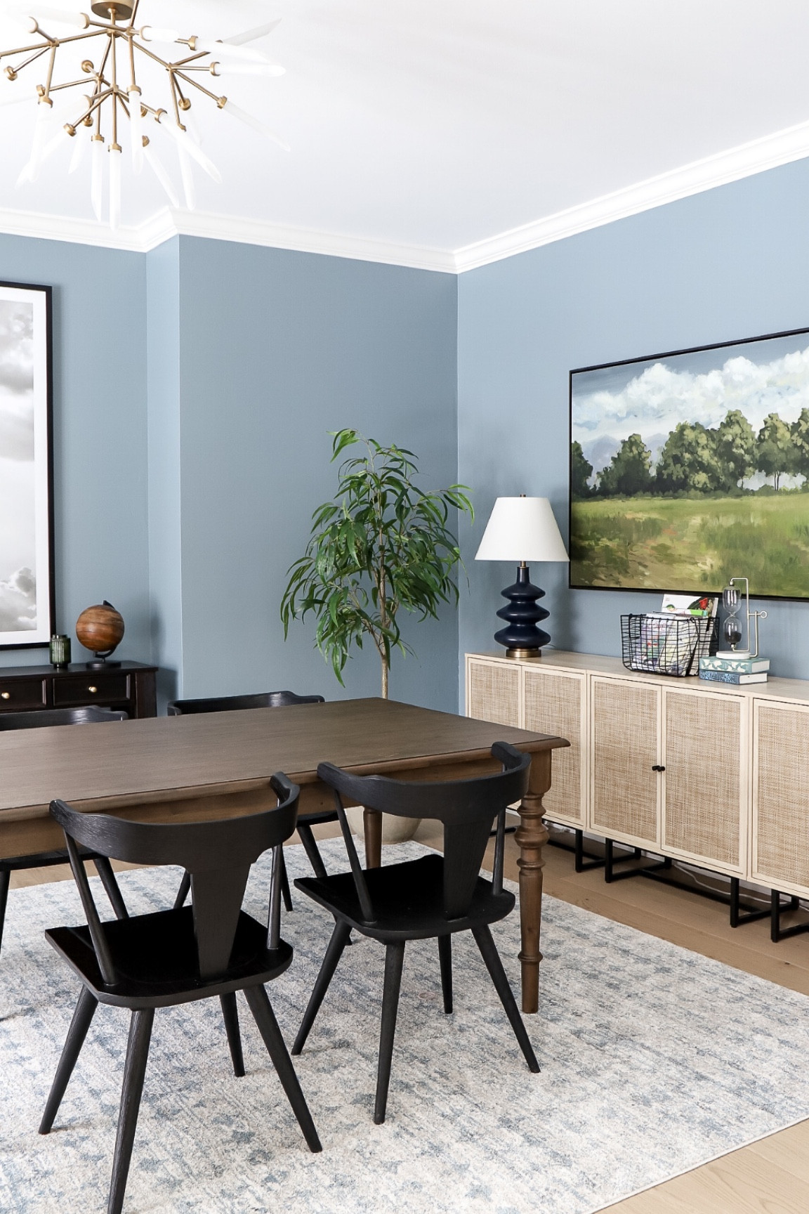 Homework room, home school, artwork, wall art, sideboard, dining table, chairs, area rug, neutral, family, kids, children, back to school 

#LTKSeasonal #LTKstyletip #LTKhome