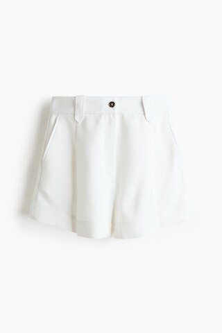 H & M - Pleat-Front Shorts - White | H&M (US + CA)