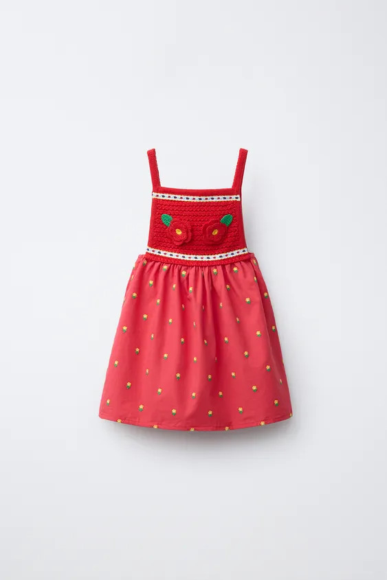 EMBROIDERED STRAWBERRY TEXTURED SHORTS CASA LAWA X ZARA KIDS | Zara US